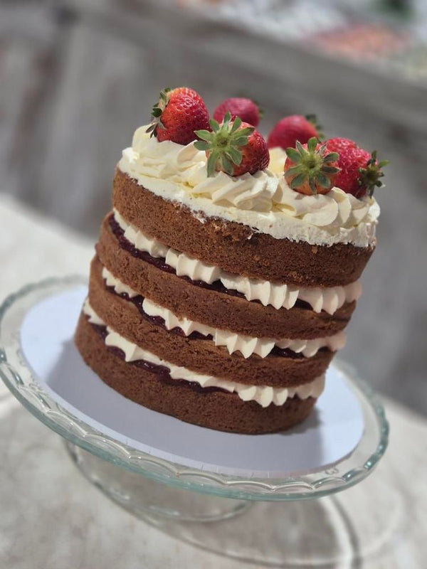 Strawberry & Vanilla Celebration Cake